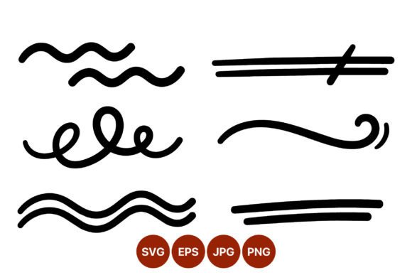Download Decorative Black Line Swirls Vector - Decor Collection