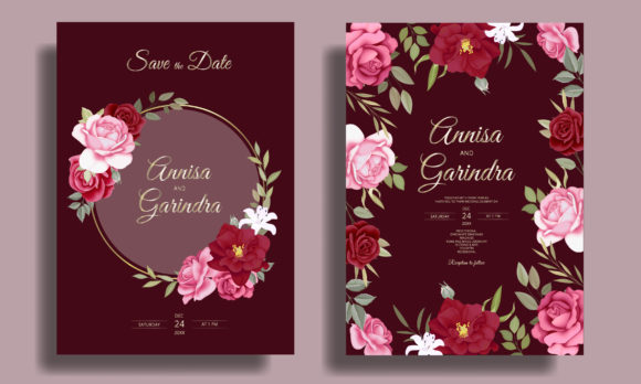 Download Maroon Wedding Invitation Card Flower - Wedding invitation Collection