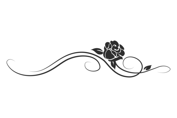 Download Calligraphic Rose Border. Vintage Decora - Decor Collection